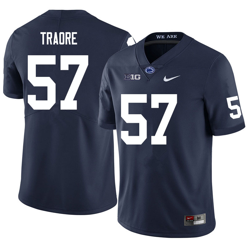 NCAA Nike Men's Penn State Nittany Lions Ibrahim Traore #57 College Football Authentic Navy Stitched Jersey RUC1198VS